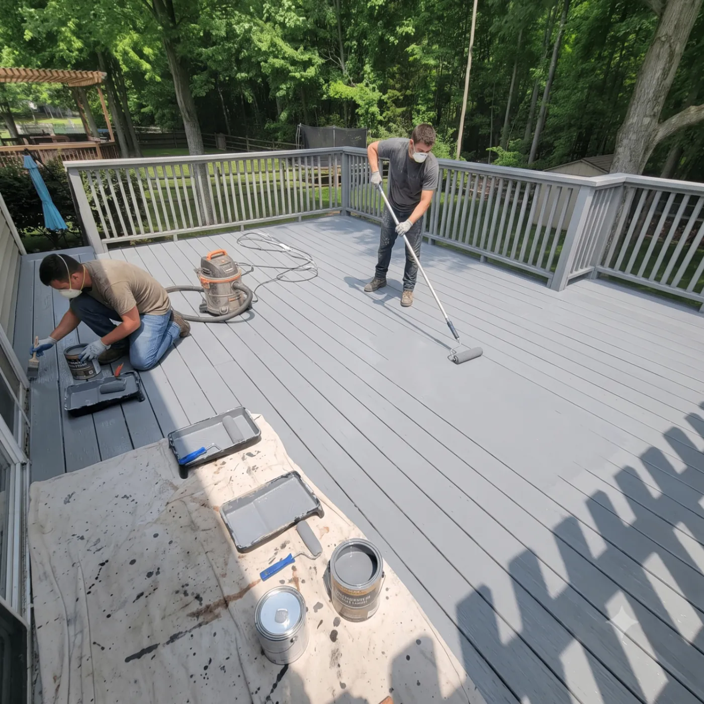 Ballwin Backyard Deck Re-Paint — after
